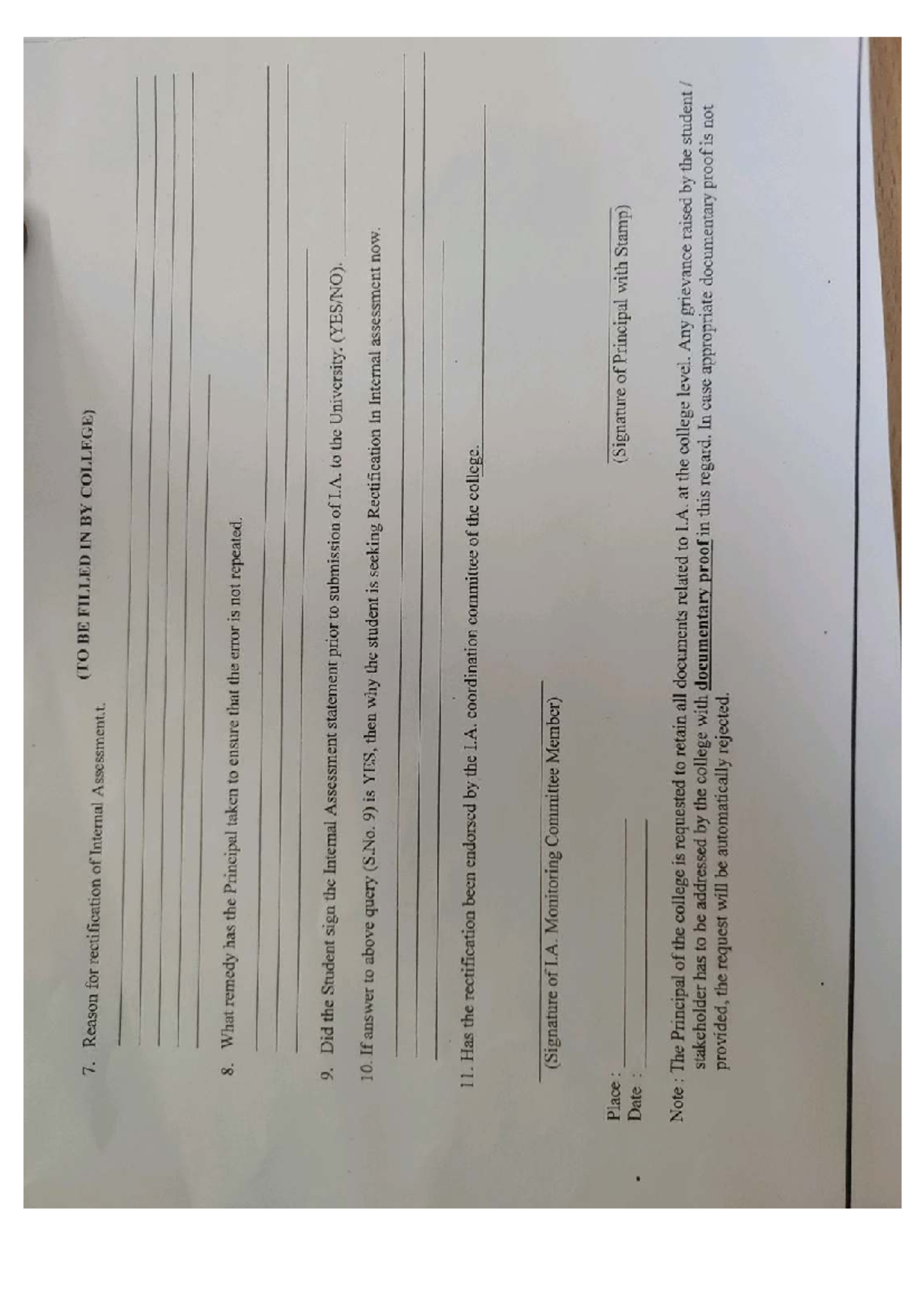 Internal Assessment Rectification Process Guidelines (IA-2023) - Studocu