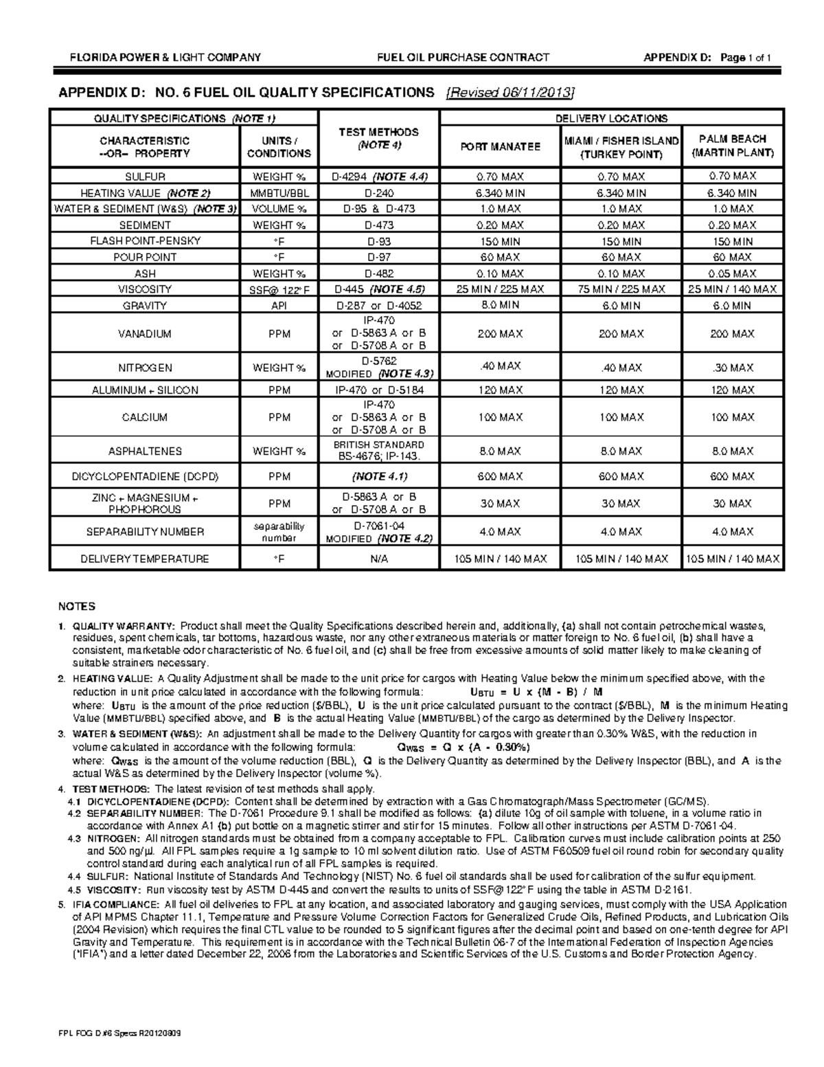 Contract-appendix-d - contract appendix tham khảo - FLORIDA POWER ...