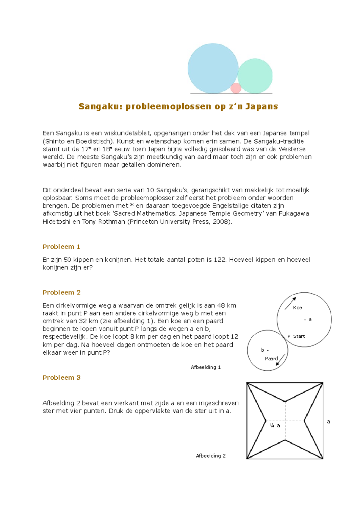 Sangaku Probleemoplossingen: Wiskundige Tablets uit Japan (WIS500 ...