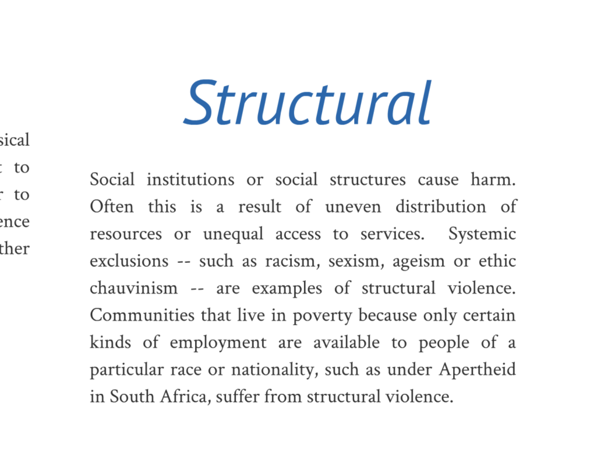 Structural Violence and Resource Inequality: A Marxist Perspective (Marx 5  - - Studocu