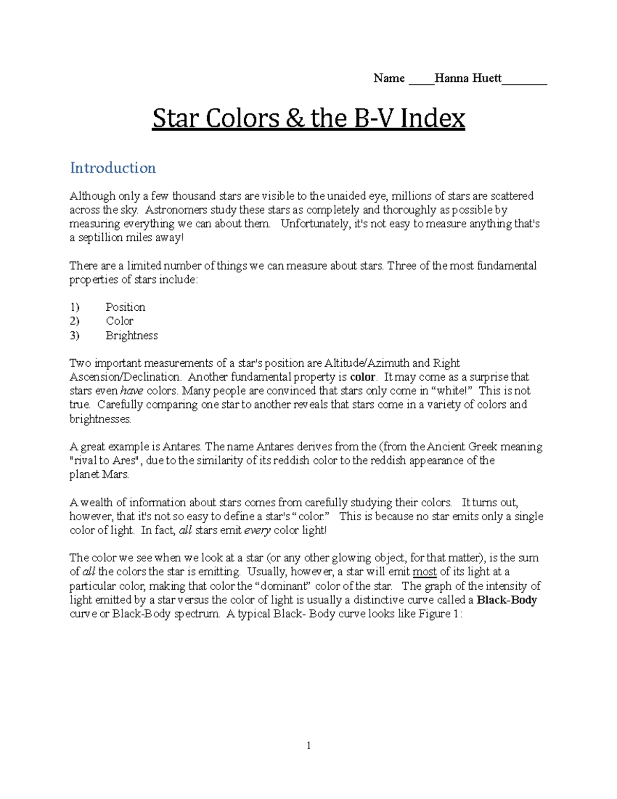 Stellarium: Understanding Star Colors and Their Index - Studocu