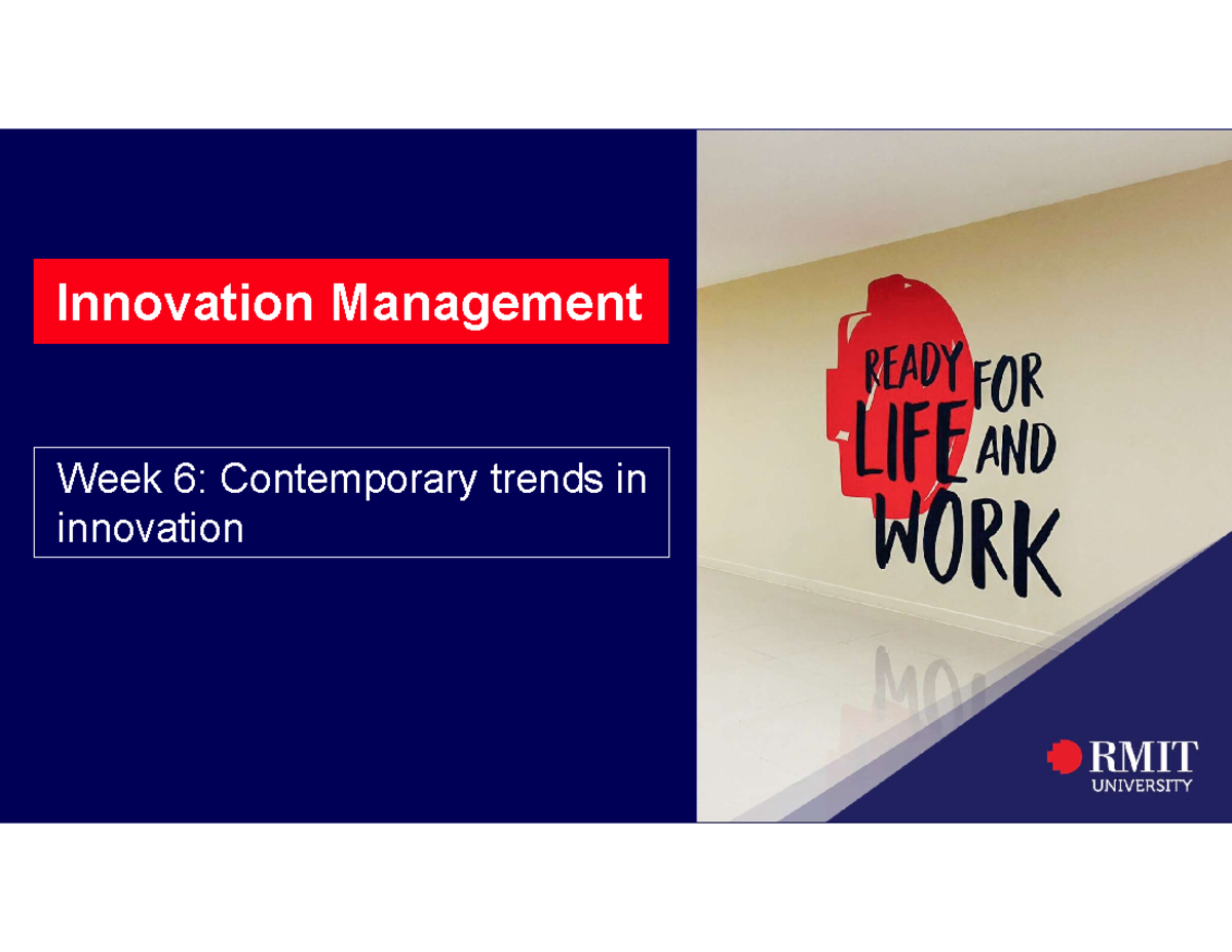 IM Week 6 S323 Workshop: Trends in Innovation & Problem Statements ...