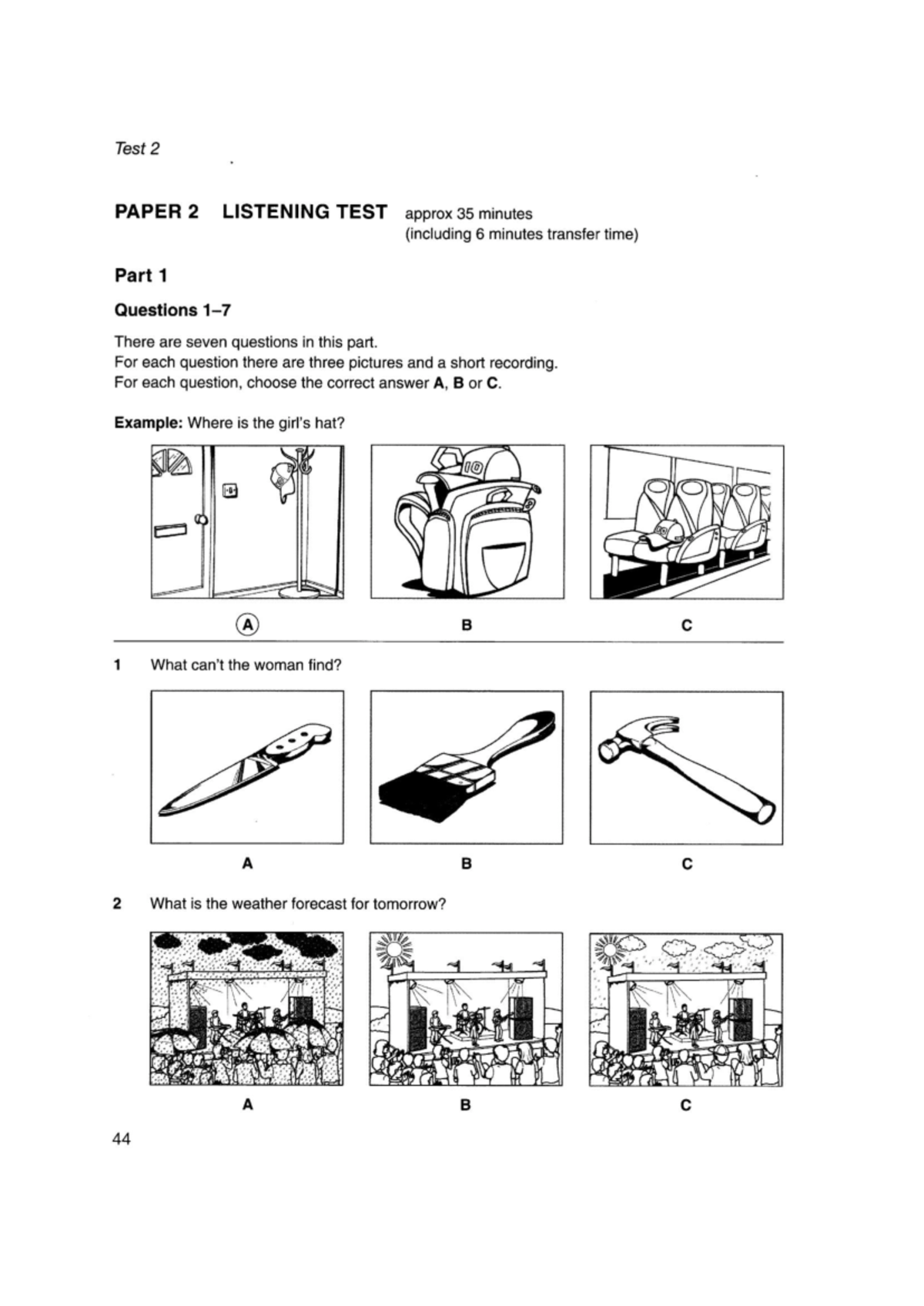 PET listening 3 - jsiajxbf - Test 2 PAPER 2 LISTENING TEST approx 35 ...