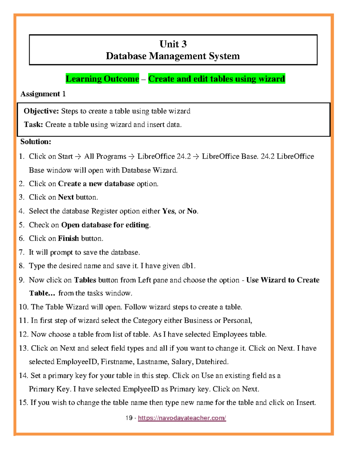 IT-PRAC-2024-25: Creating and Editing Tables, Forms, and Reports in ...