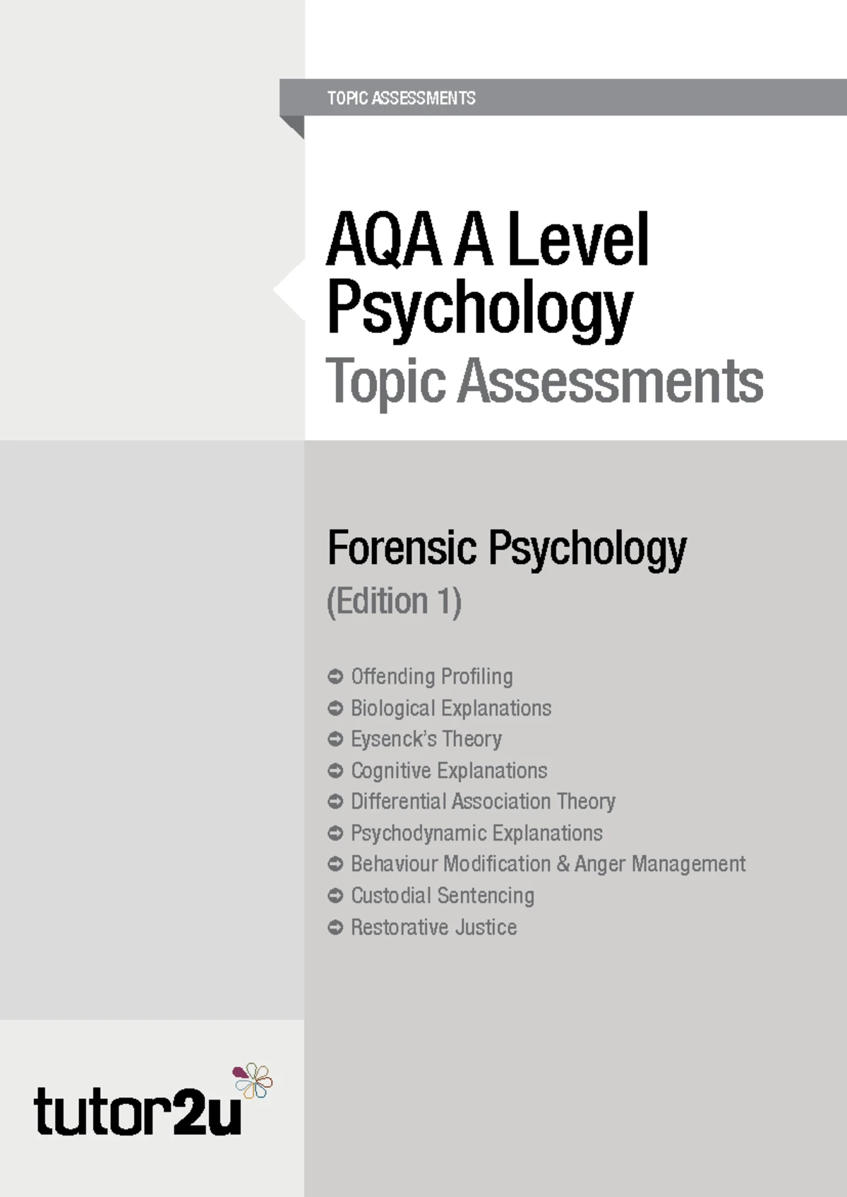 AQA Psychology A Level Forensic Topic Test QP Digital Download - Studocu