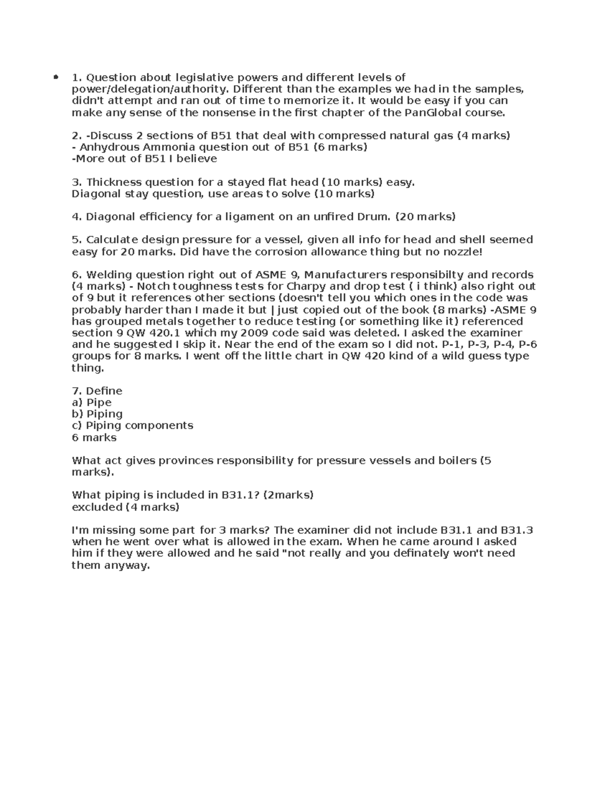 1B1-2 - Exam Bank: Legislative Powers & CNG Questions - Studocu