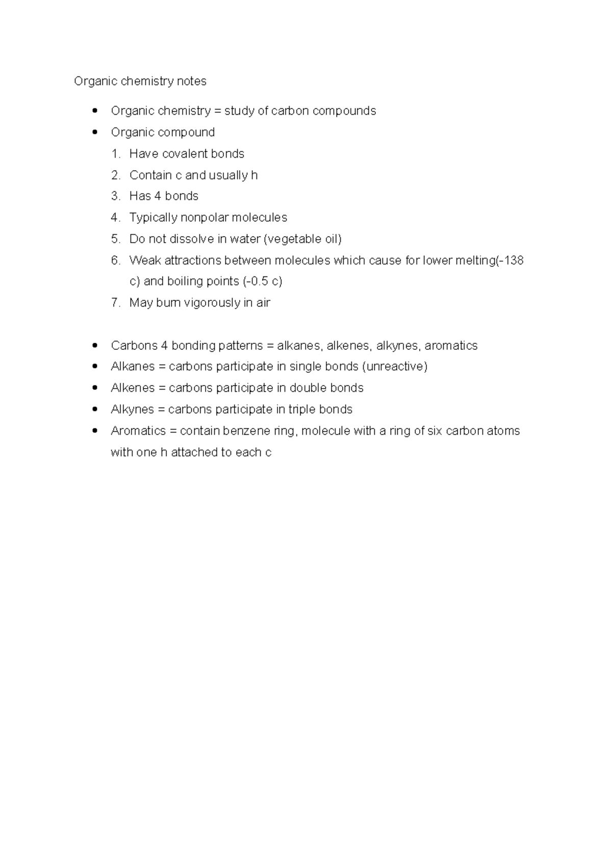 Organic Chemistry Notes - Organic chemistry notes Organic chemistry ...