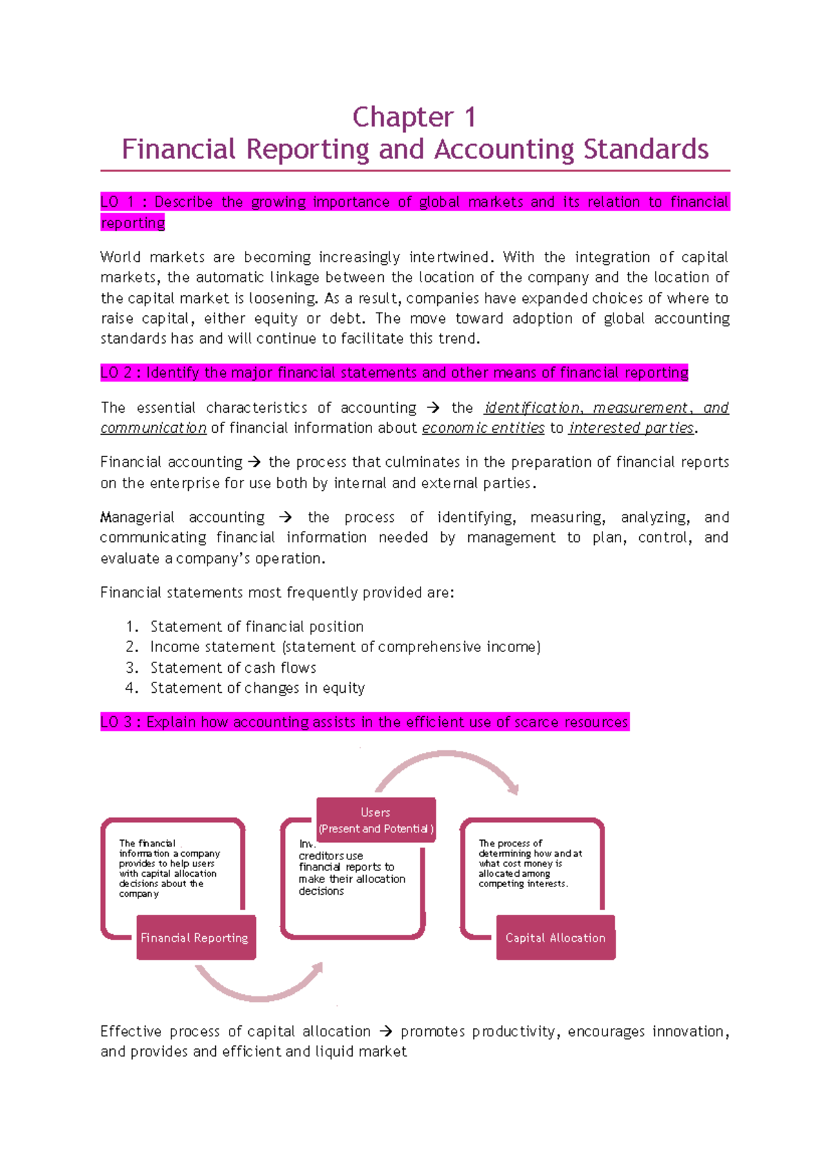 Chapter 1: Financial Reporting & Accounting Standards Overview - Studocu