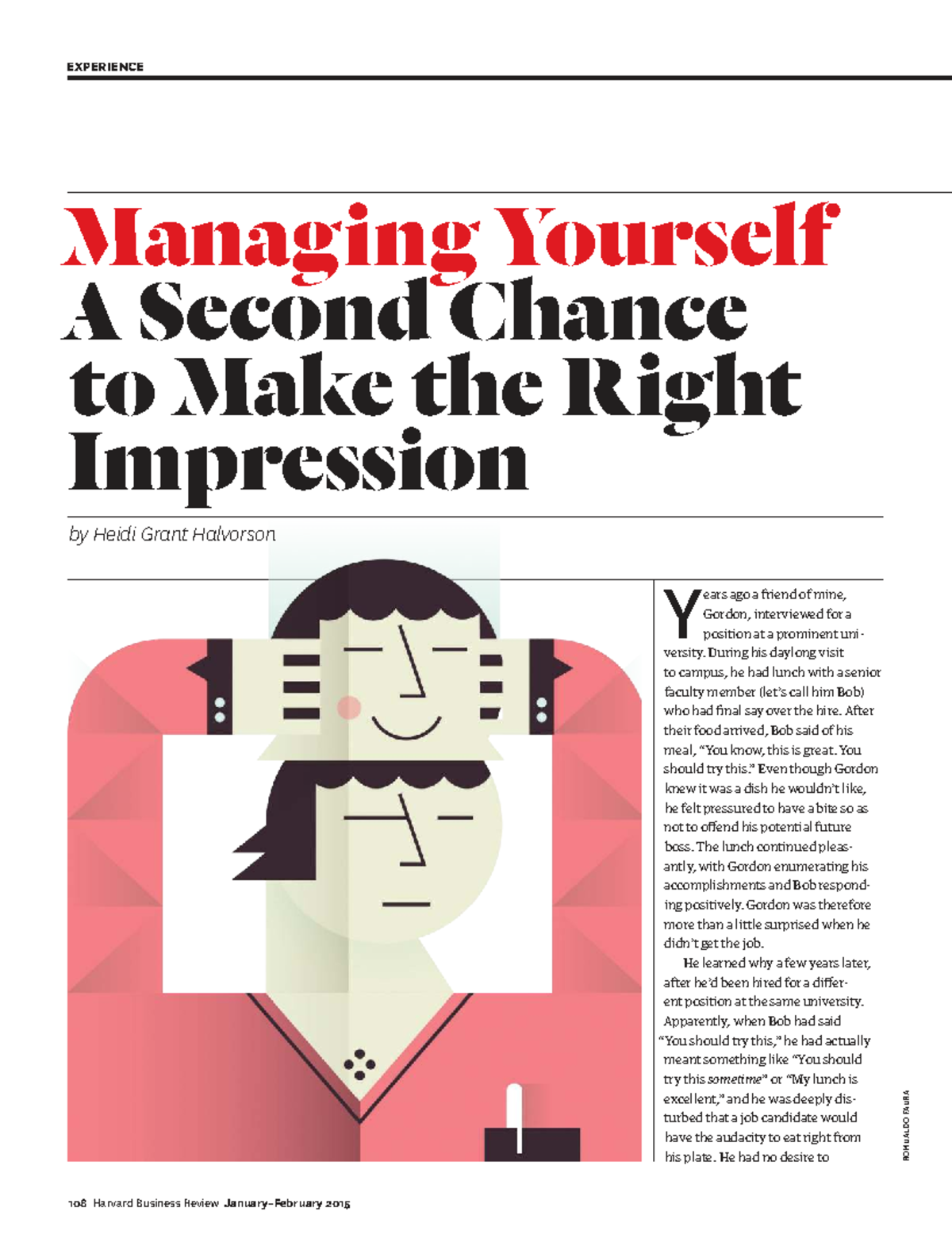 Managing Yourself: Making the Right Impression - HBR 2015 - Studocu