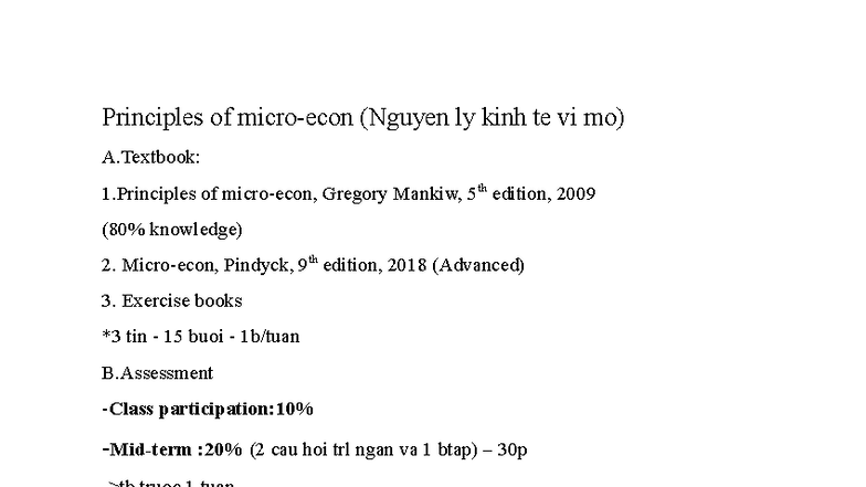 Principles of Microeconomics (Econ 101): Key Concepts and Lessons - Studocu
