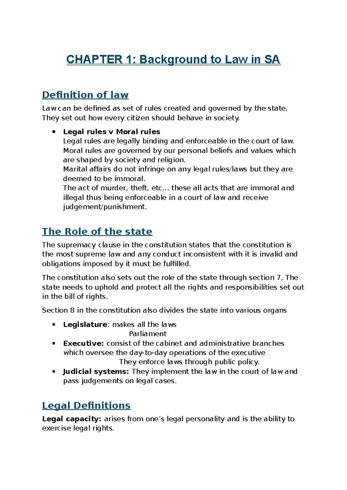 Company LAW 101: Week 1 Notes on Business Entities - Studocu