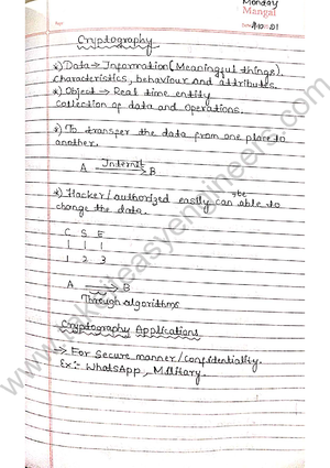 cryptography and network security - 17TE71 - VTU - Studocu