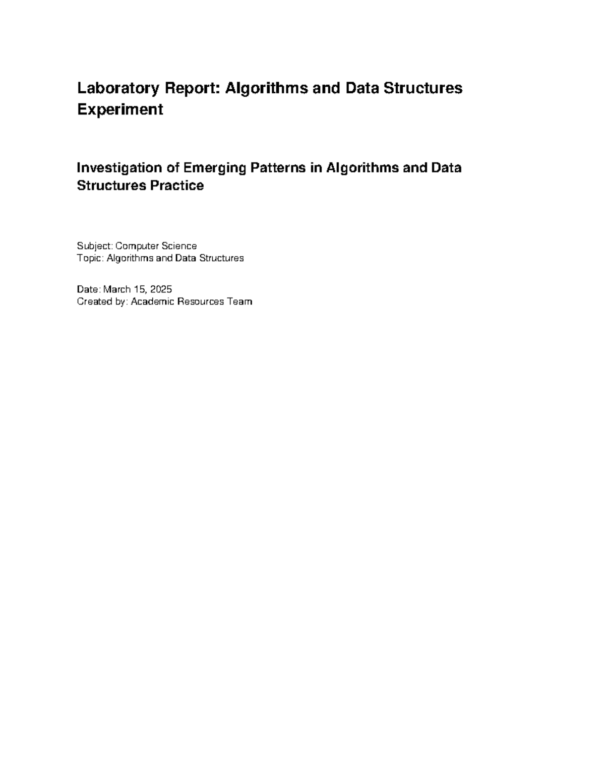 22184669023-459528.pdf - Laboratory Report: Algorithms and Data ...