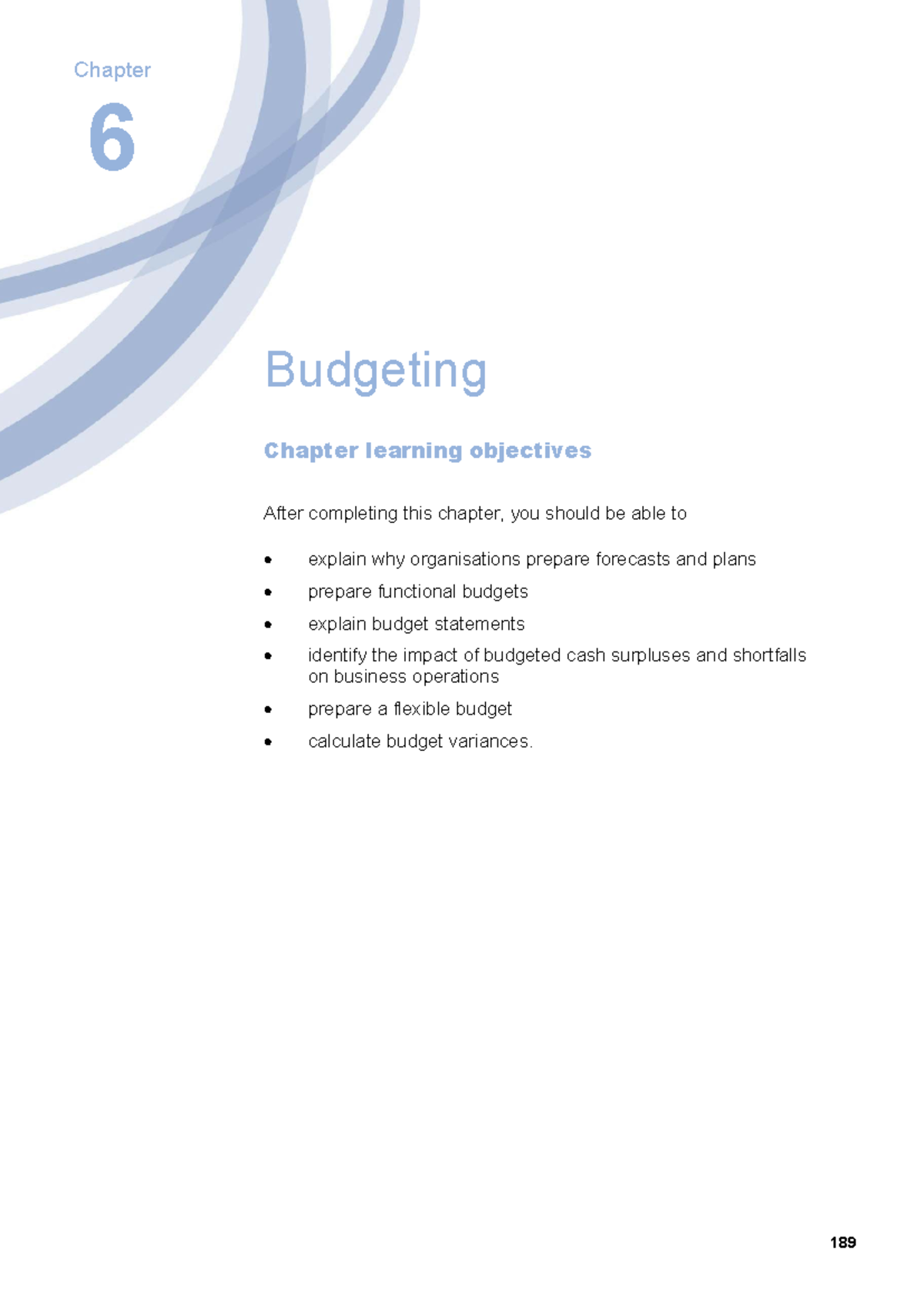 LOBJ19 0007442 - Additional notes - Budgeting Chapter learning ...
