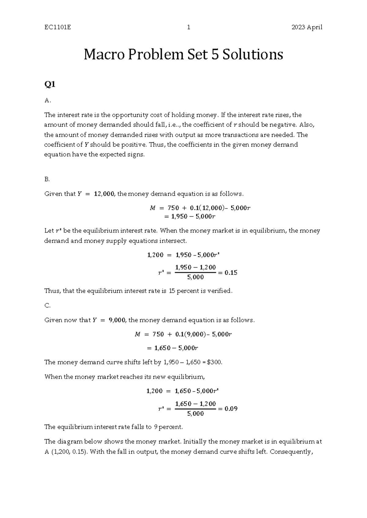 Microeconomics Problem Set 2: Demand & Supply Analysis - Studocu