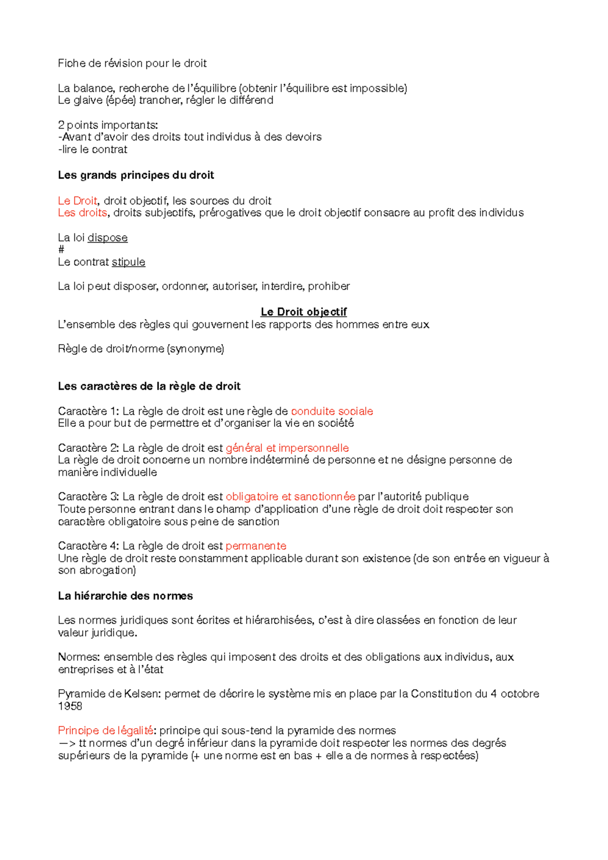 Révision du Droit: Concepts Clés et Principes Fondamentaux L1 S1 HDA ...