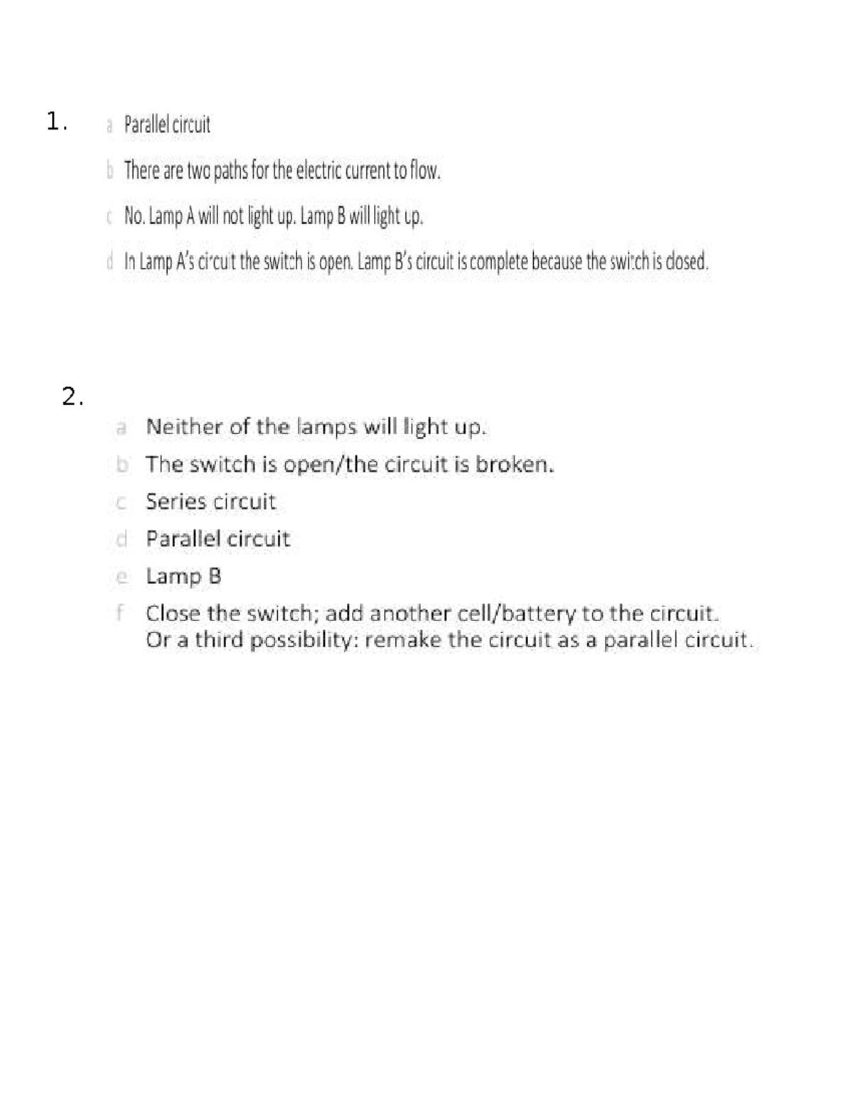 Mid science unit 7 assessment answers - 2021 - Parallel circuit There ...