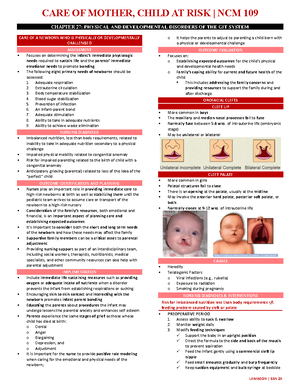 MCN LAB Practice Questions - A quick test performed on a baby at 1 and ...