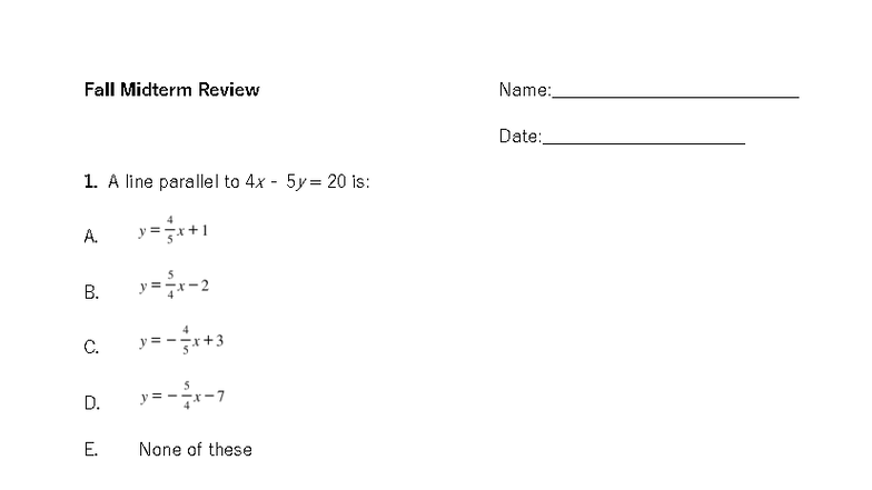Fall 2023 Midterm Review: Geometry Concepts and Problems - Studocu