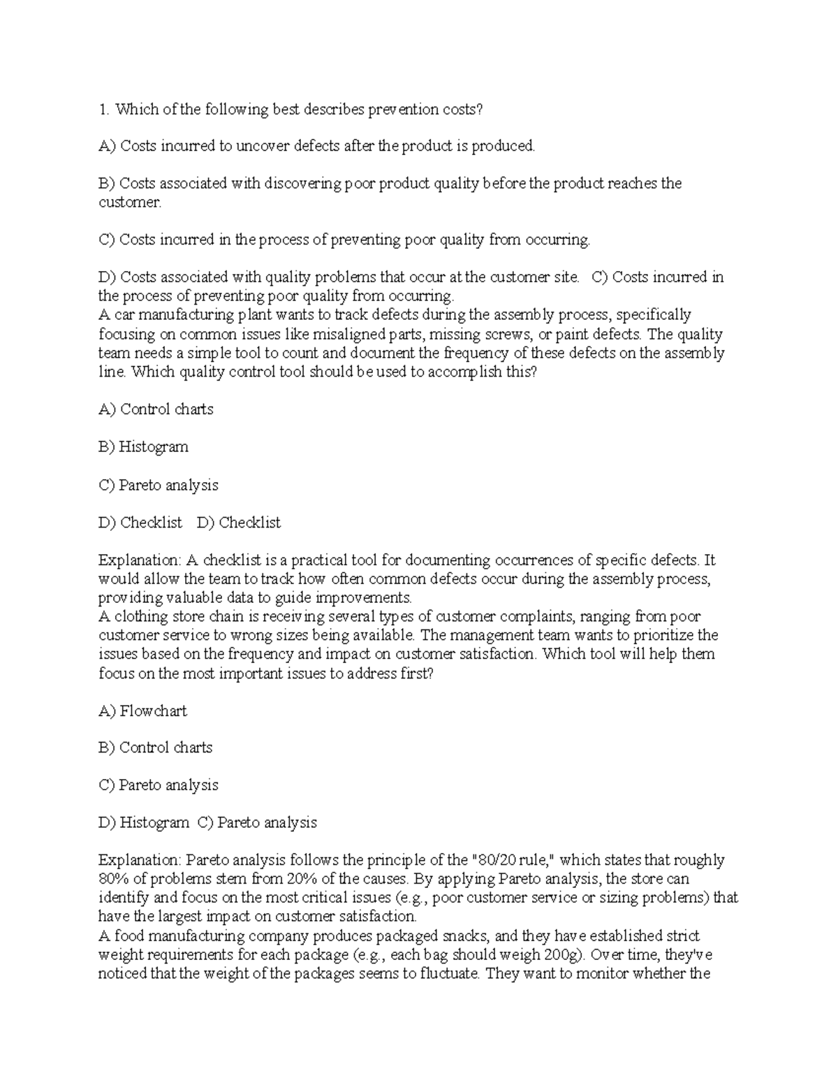 C215 - Operations Management Study Guide - Which of the following best ...