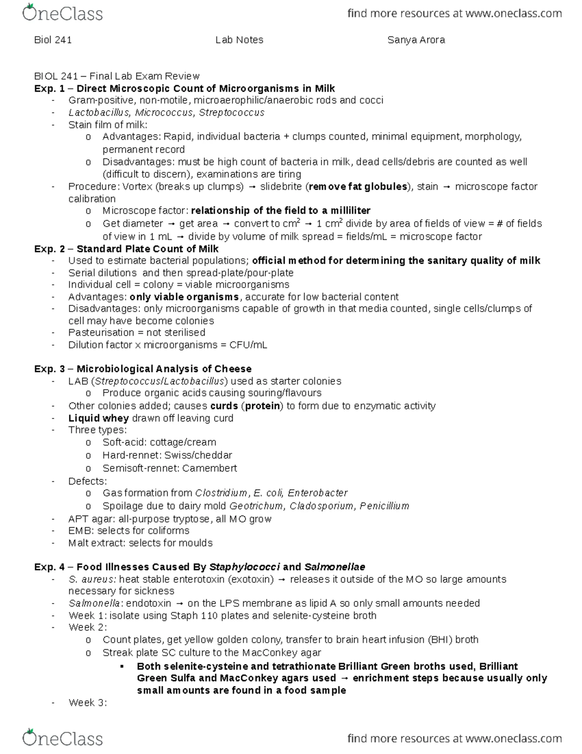 Midterm Exam Practice Answer Key for Microbiology (BIO101) - Studocu
