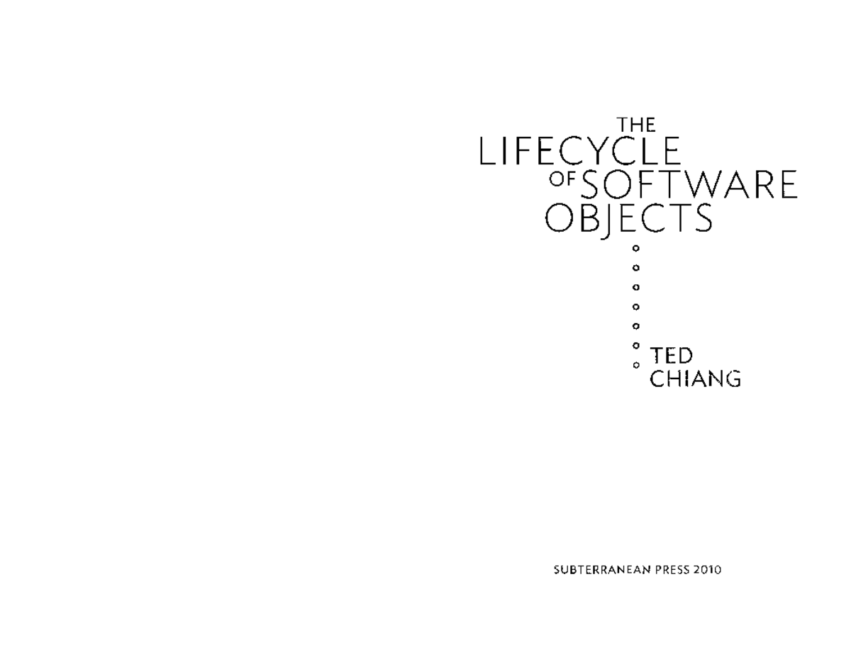 Chiang's Lifecycle of Software Objects: Insights and Implications - Studocu