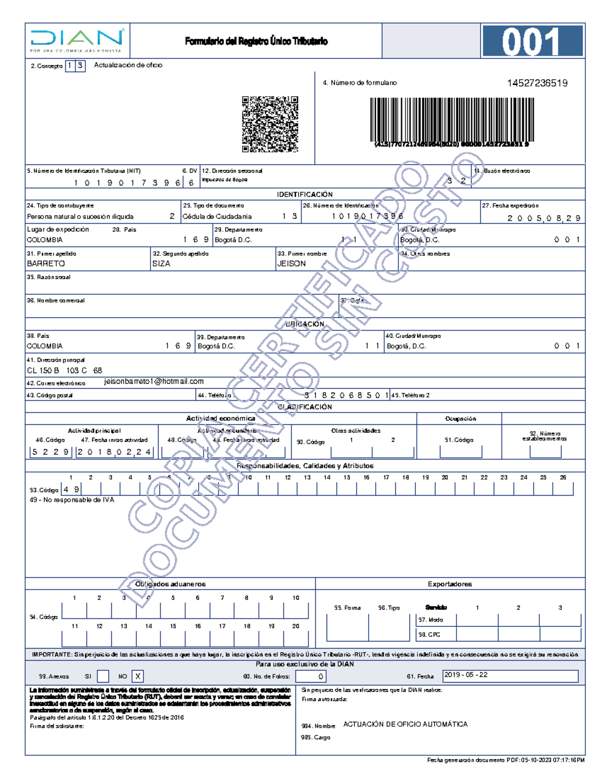 Registro Único Tributario - RUT: Guía de Inscripción y Documentación ...