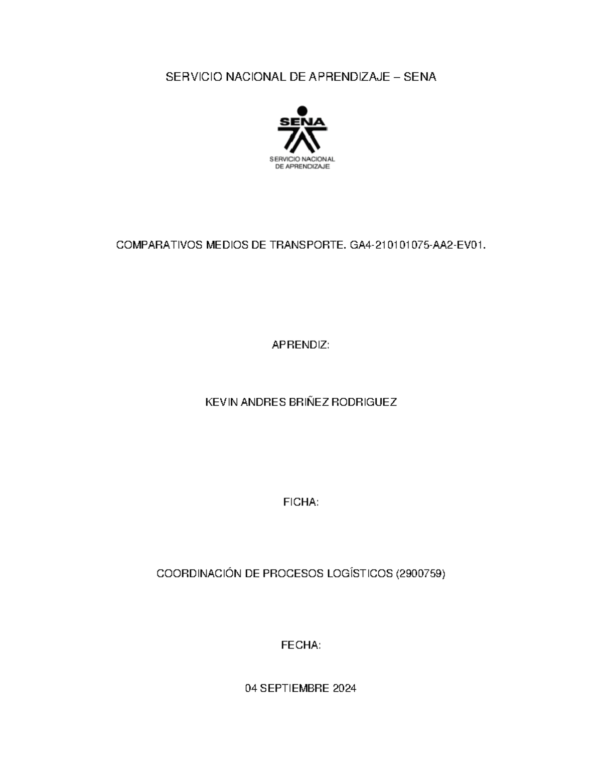 Comparativos Medios de Transporte - GA4-210101075-AA2-EV01 - Document Preview