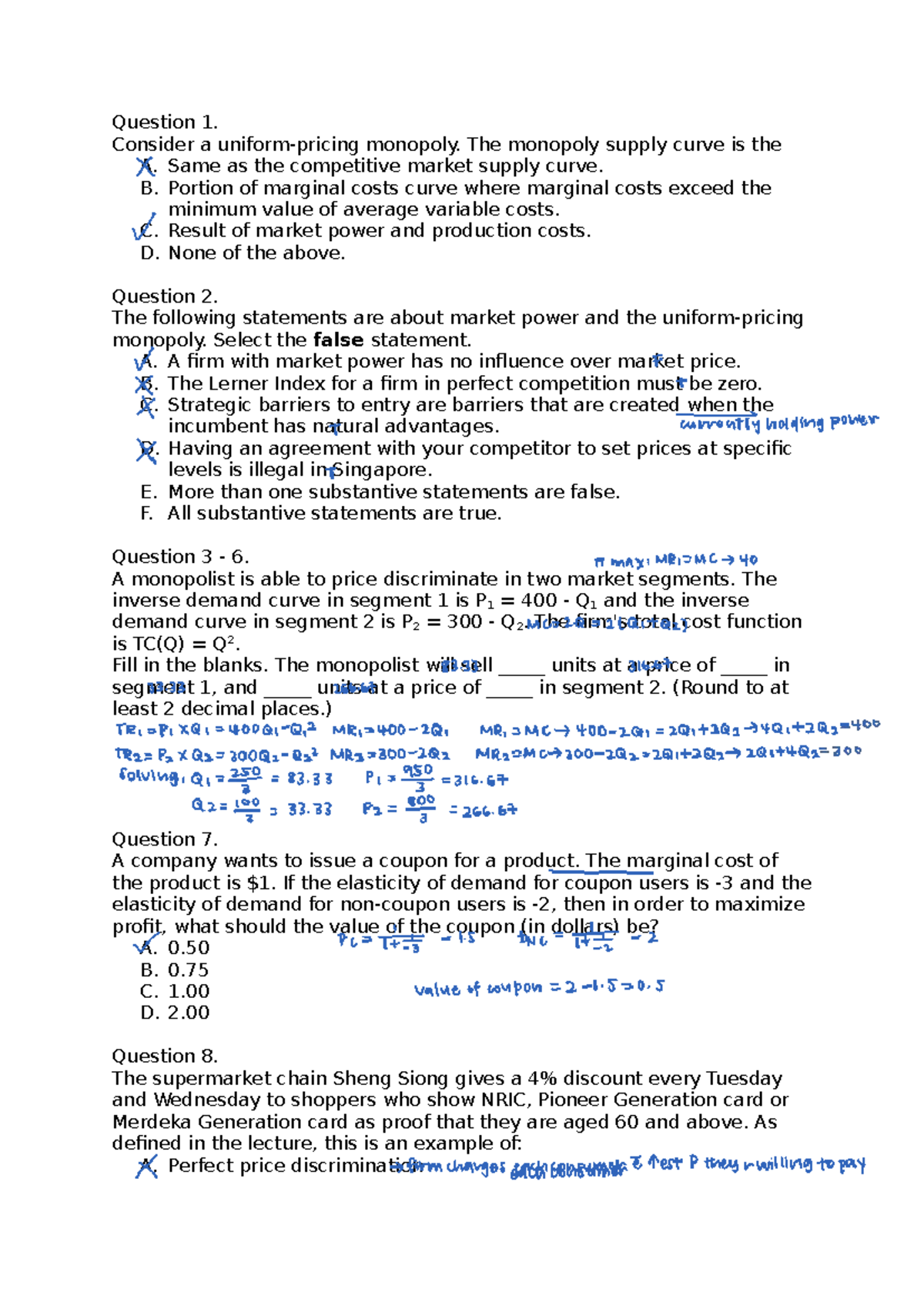 BSP1703 Assignment 3 - Assingmnet - Question 1. Consider a uniform ...