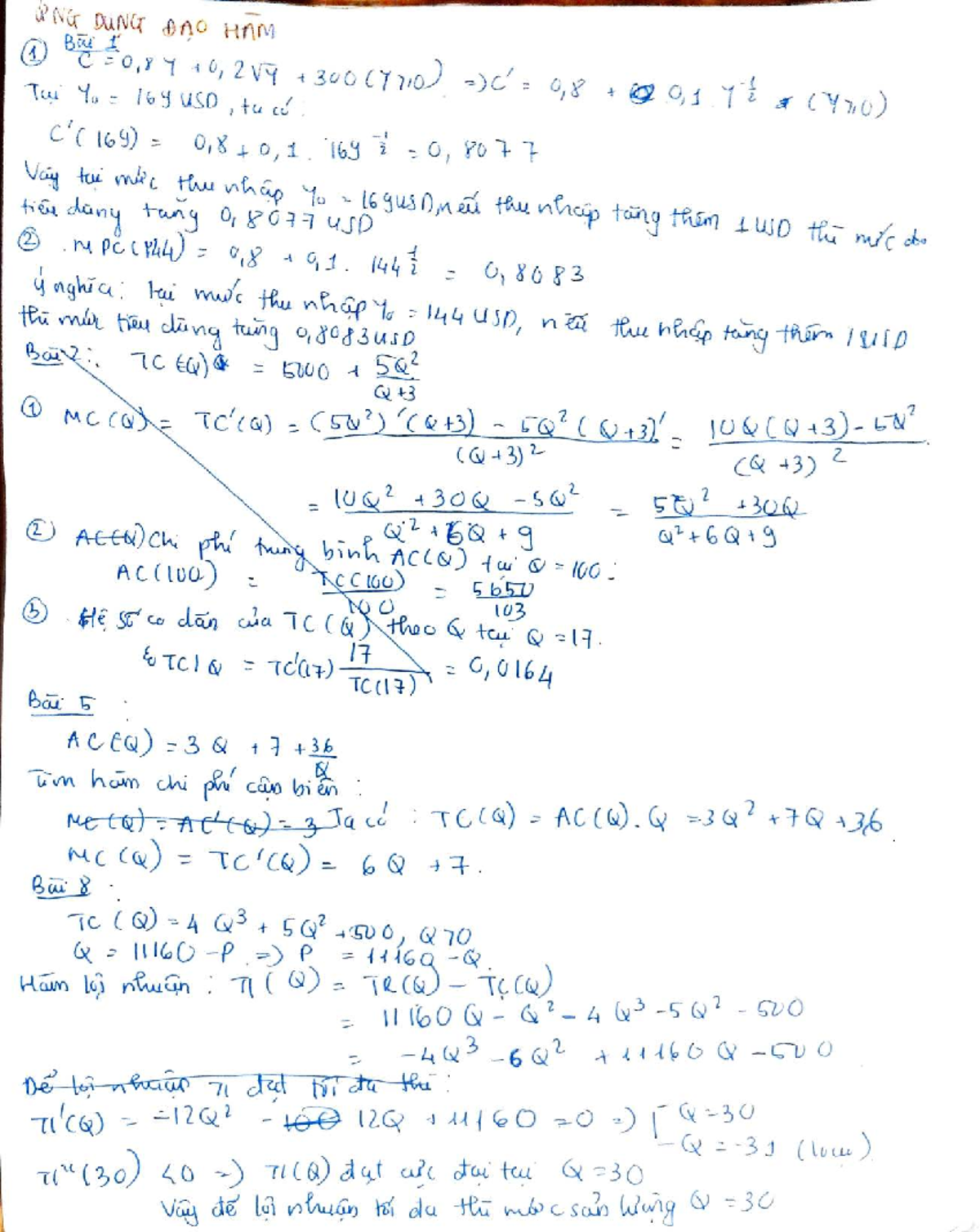 300C7O - Detailed Solutions for Q3 Exam Problems - Studocu