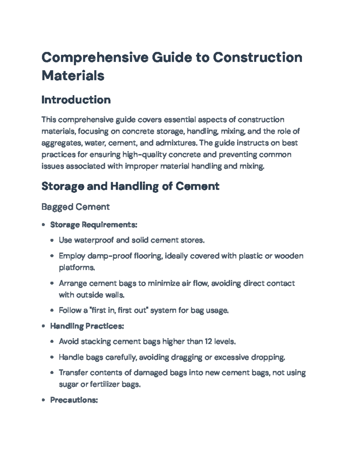 Comprehensive Guide to Construction Materials: Concrete and Admixtures ...