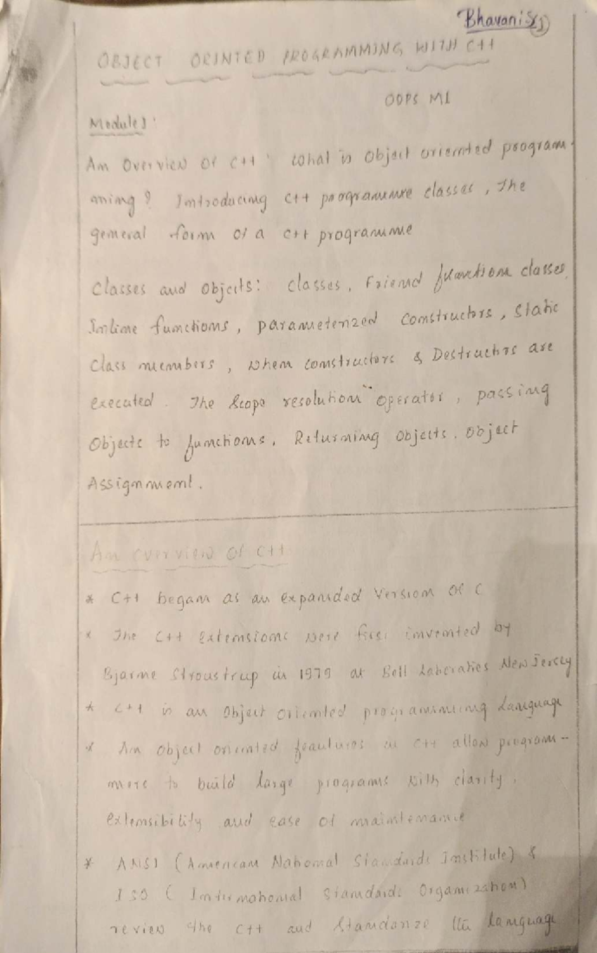 Oops Module 01 - Comprehensive Notes on Object-Oriented Programming ...
