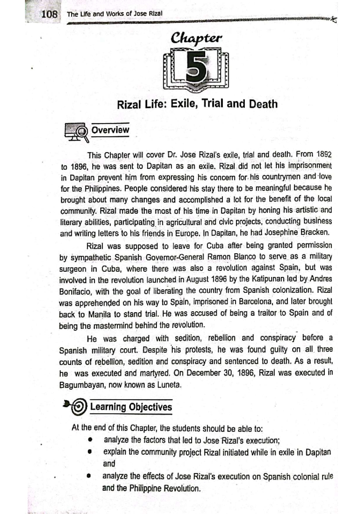 C5 Exile Trial and Death of Rizal - 108 The Life and Works of Jose ...