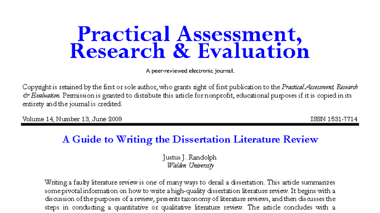 A Guide to Writing the Dissertation Literature Review (EDUC 7001) - Studocu