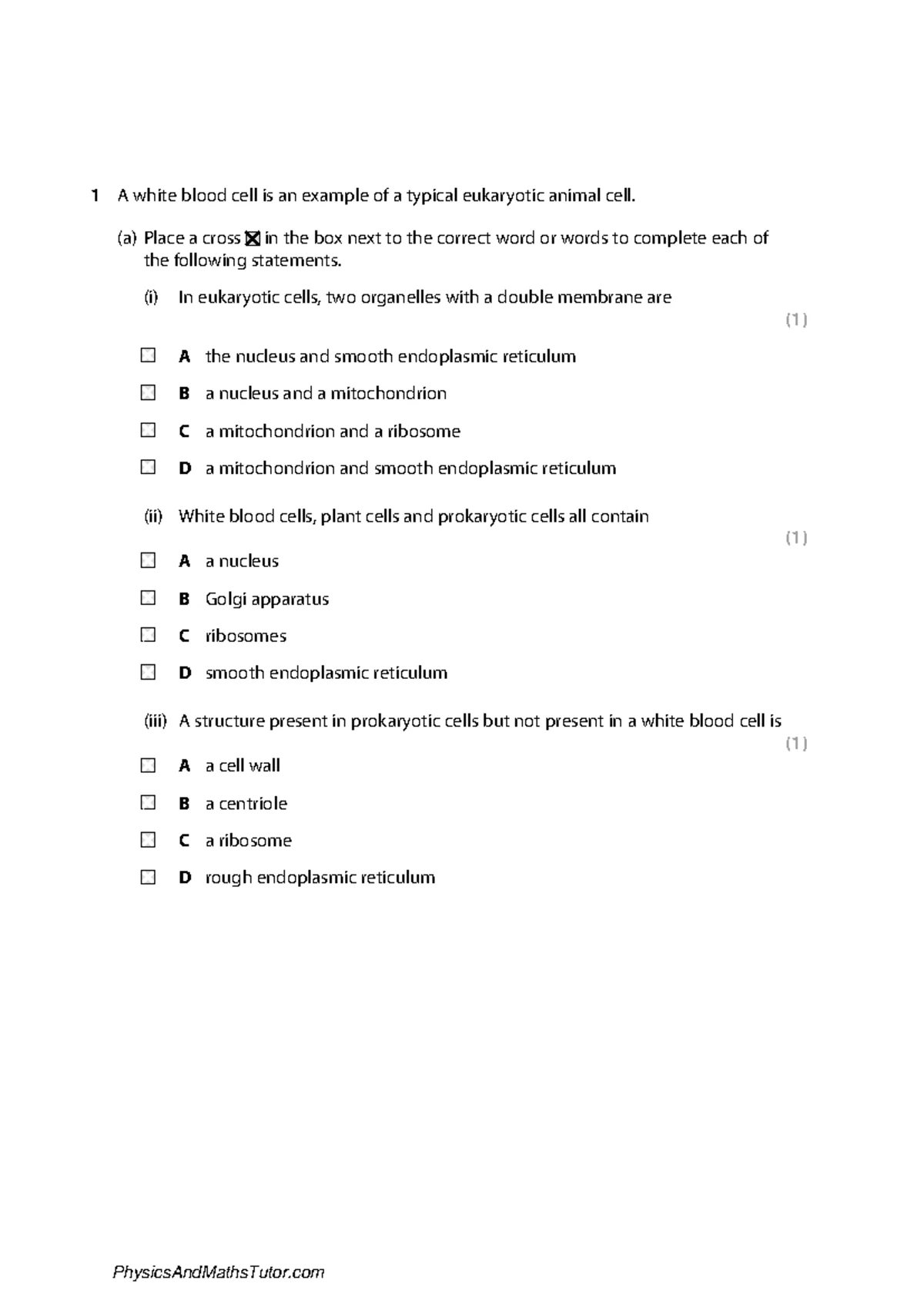 Stem Cells 1 QP - Practice Exam Questions Analysis and Insights - Studocu