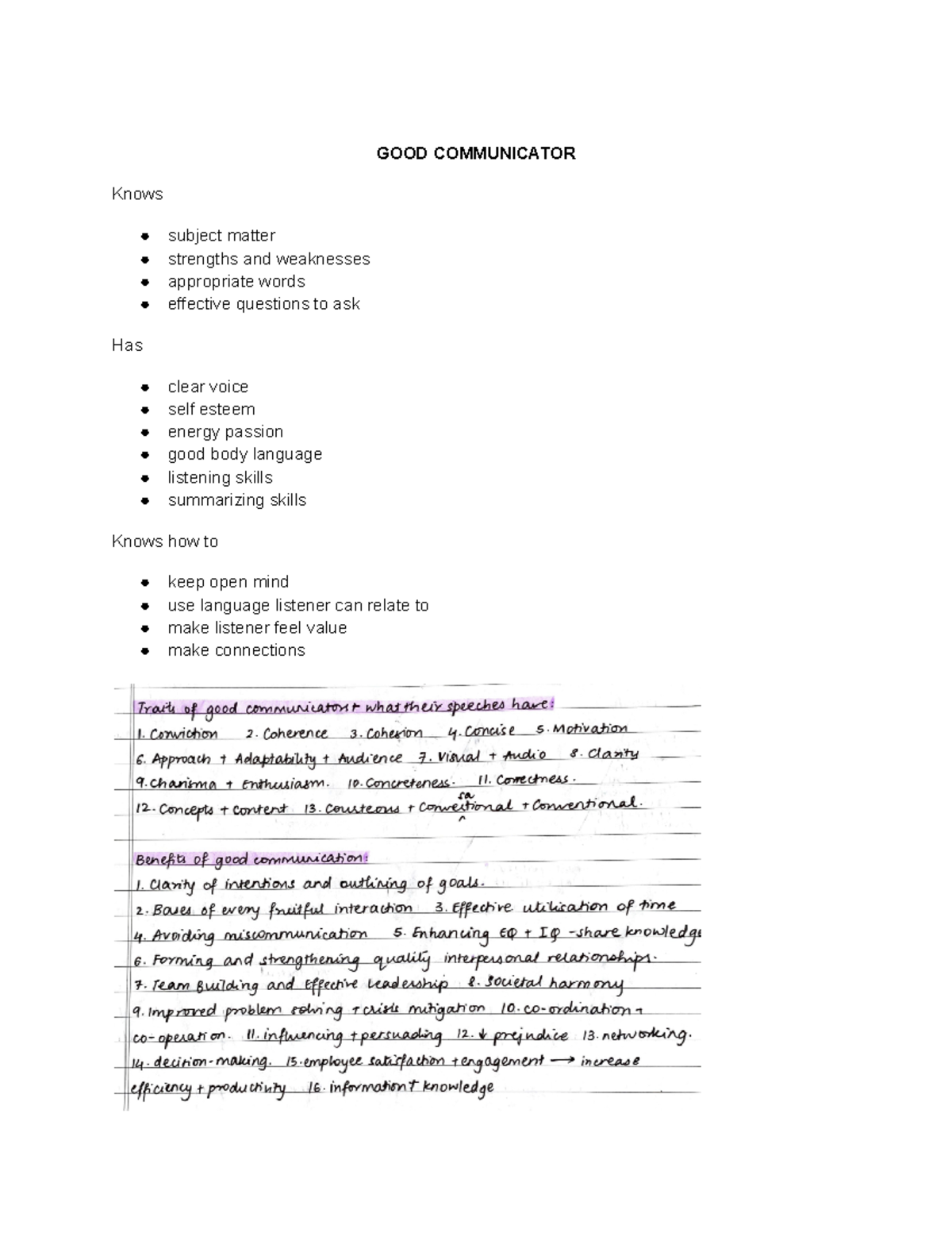 Effective Communication Strategies and Techniques Notes - Studocu