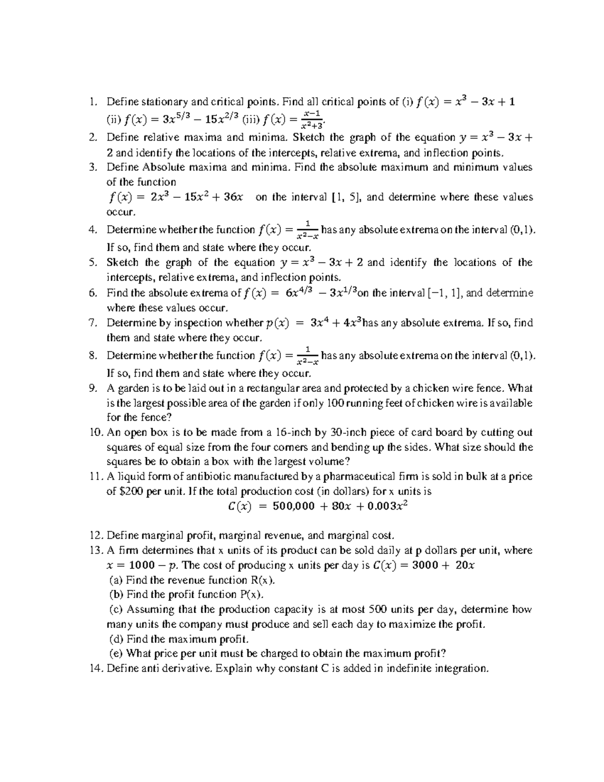 Sample Questions for Final Exam MAT120 - Fall 2025 - Studocu