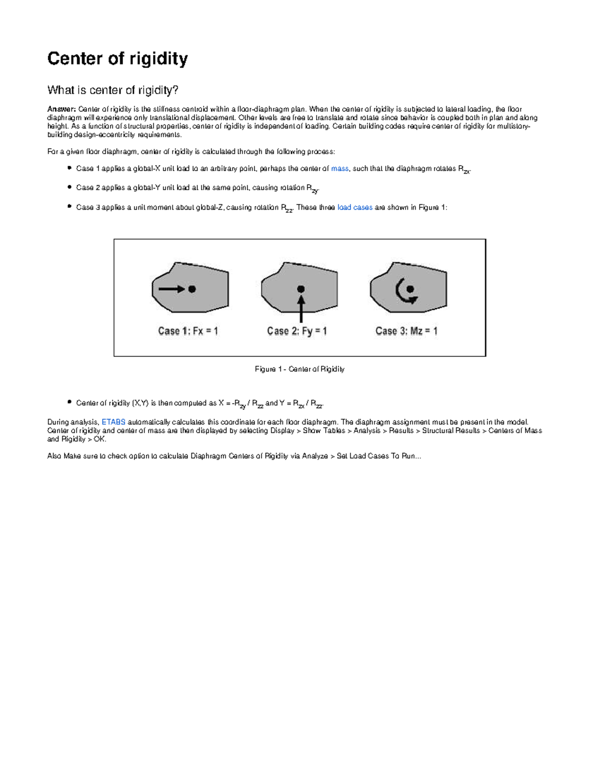 ETABS 090819: Understanding Center of Rigidity in Structural Analysis ...