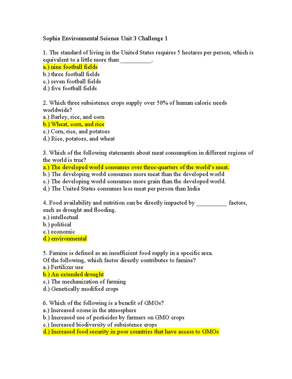 Sophia Environmental Science Unit 3 Challenge 1 - Sophia Environmental ...