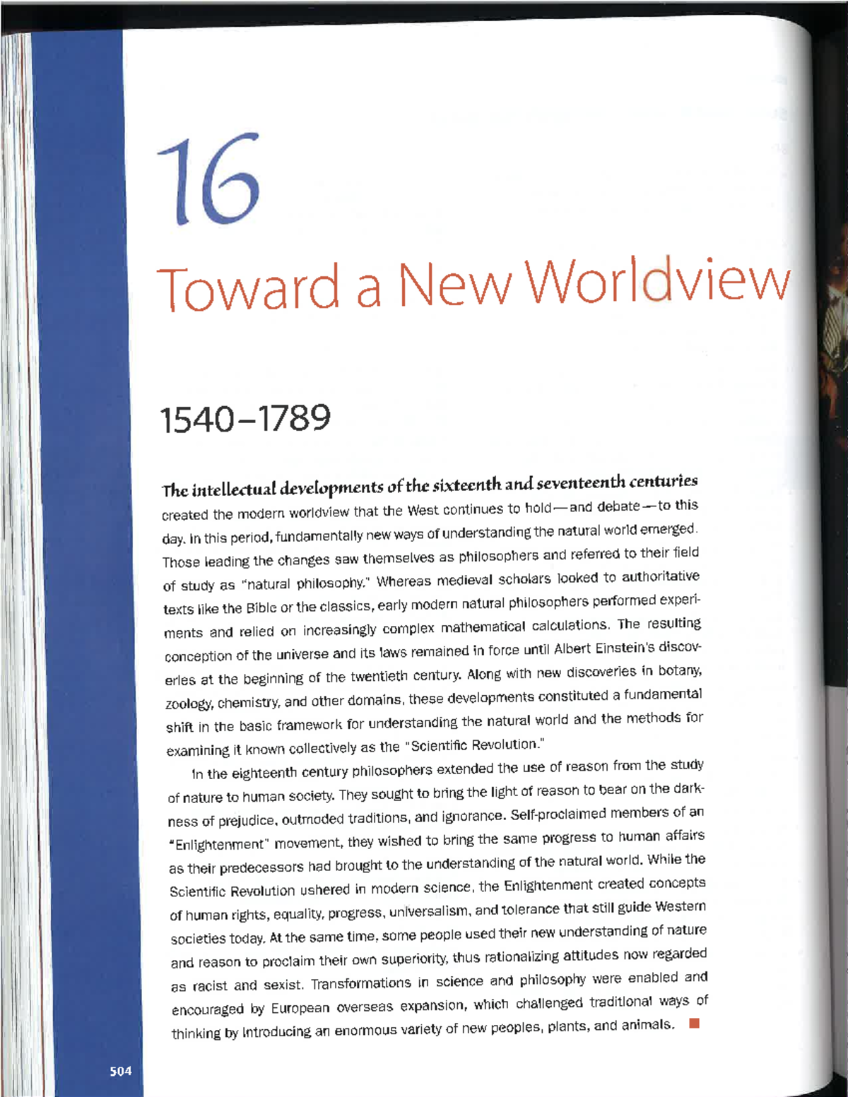 Historical Advances in Science and Culture: Chapter 16 Overview - Studocu