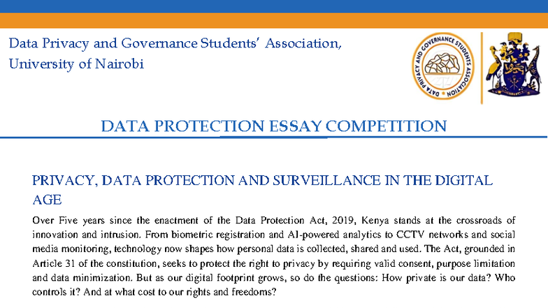 Data Protection Esaay Guidelines - Data Privacy and Governance Students ...