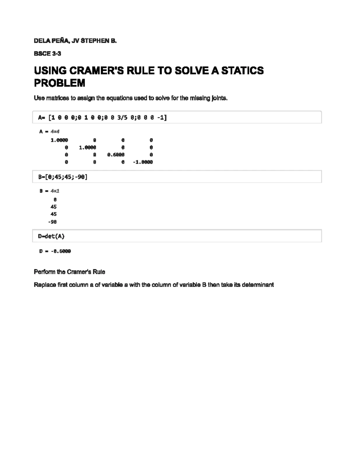 Matlab 2 - Laboratory Activity: Rule Solutions and Analysis - Studocu
