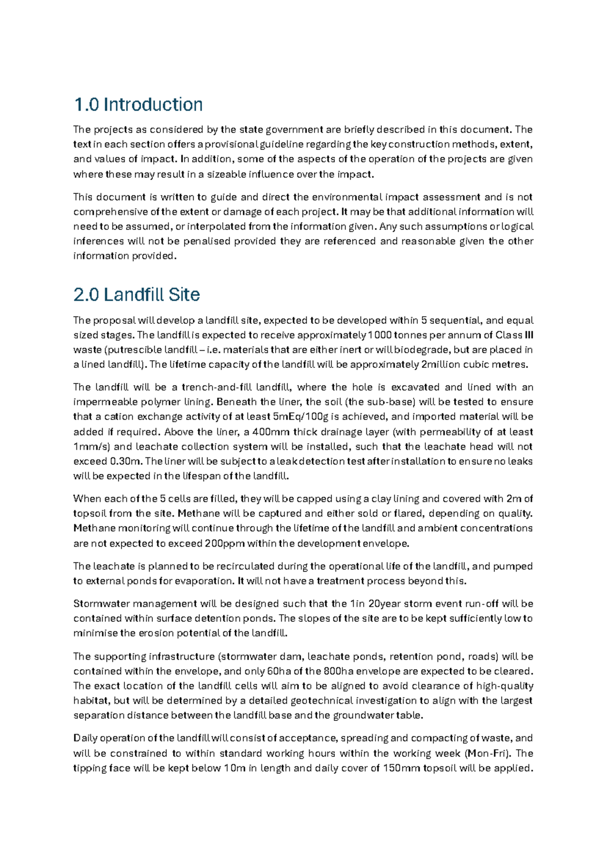 Project Extent Details: Environmental Impact Assessment Guidelines ...