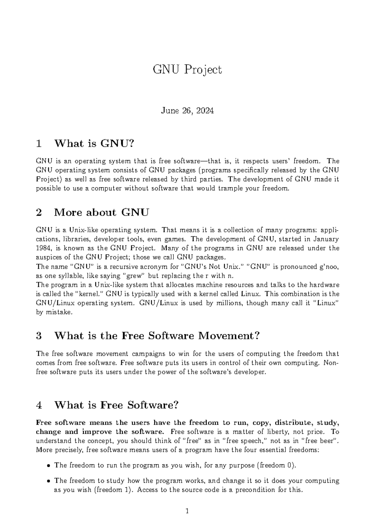 Ex1 - Lab: Understanding the GNU Operating System and Free Software ...