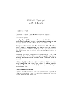 SMA 401 Topology I Notes - SMA 401 Topology I COURSE DESCRIPTION ...