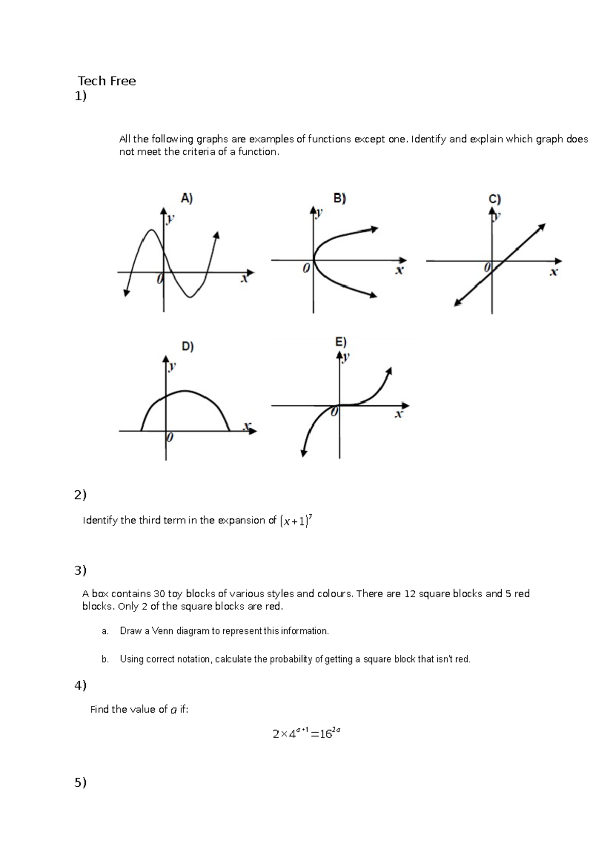 Practice Exam 1 - Maths Methods Unit 1: Functions & Algebra Concepts ...