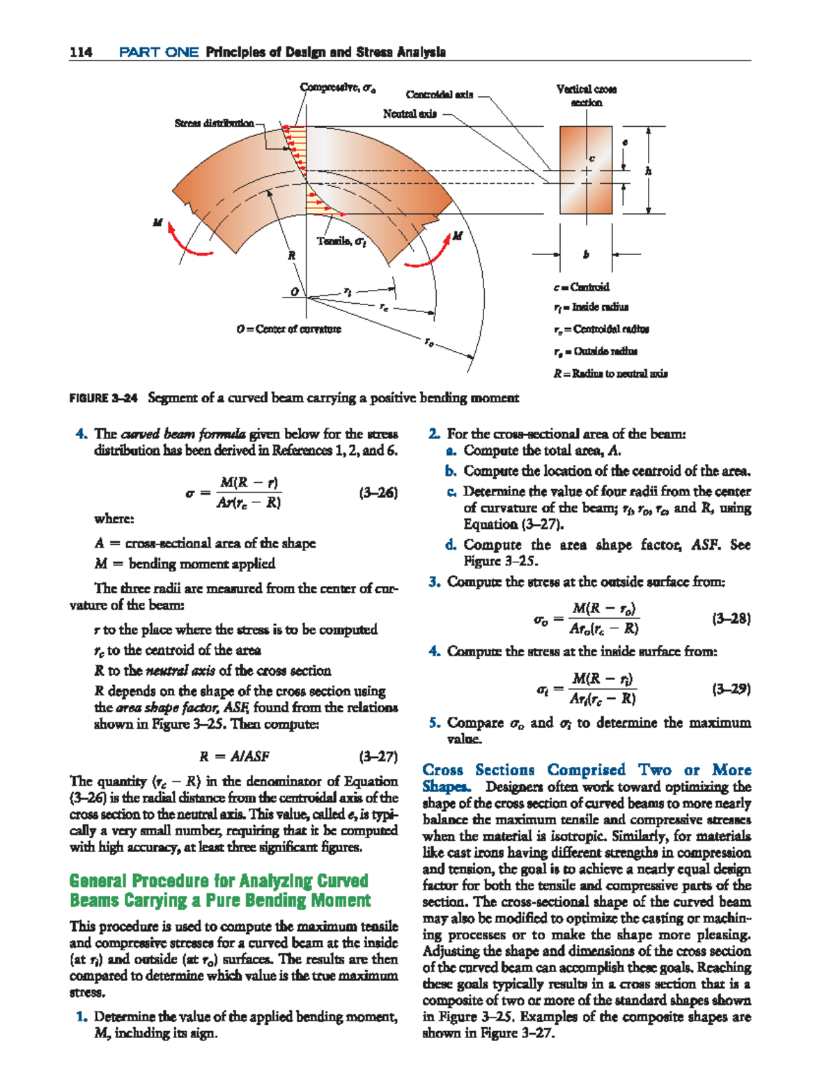 114 - Principles of Design and Stress Analysis: Curved Beams and Stress ...