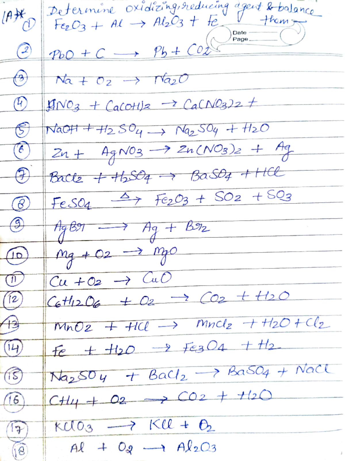 Chemical Reactions & Balancing Agents - Chem 101 Exam Prep - Studocu