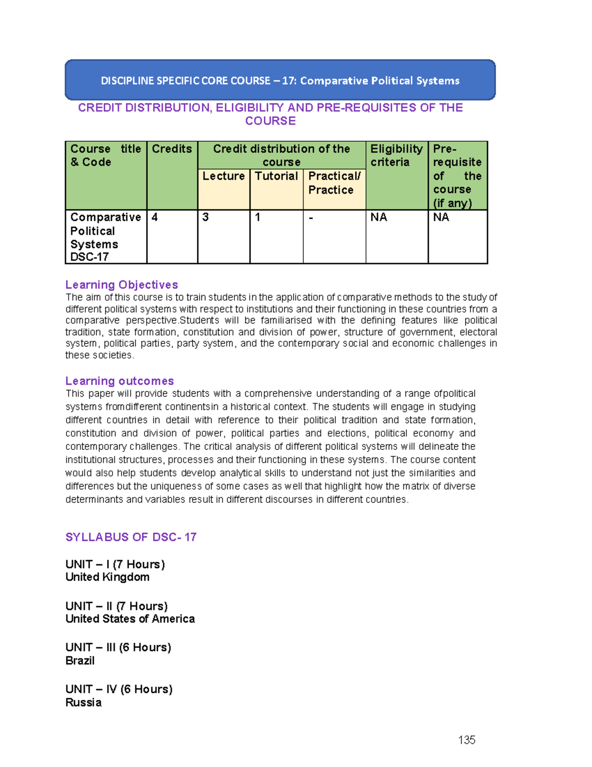Comparative Political Systems (CPC 17): Course Overview and Syllabus ...