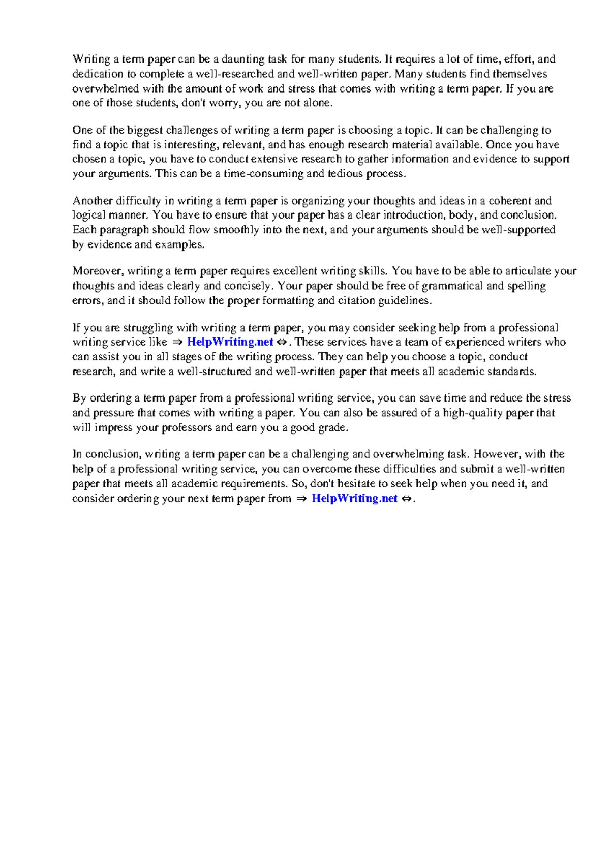 A term paper. A term paper - Writing a term paper can be a daunting ...